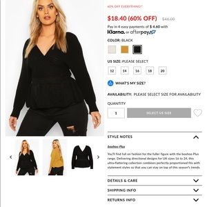 Knitted Peplum (brand new with tags)